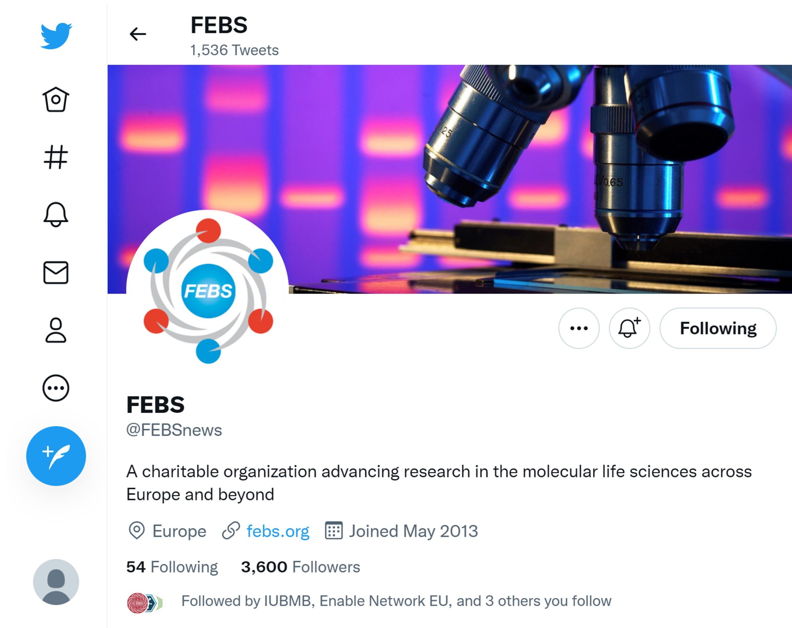 Follow FEBS on Twitter