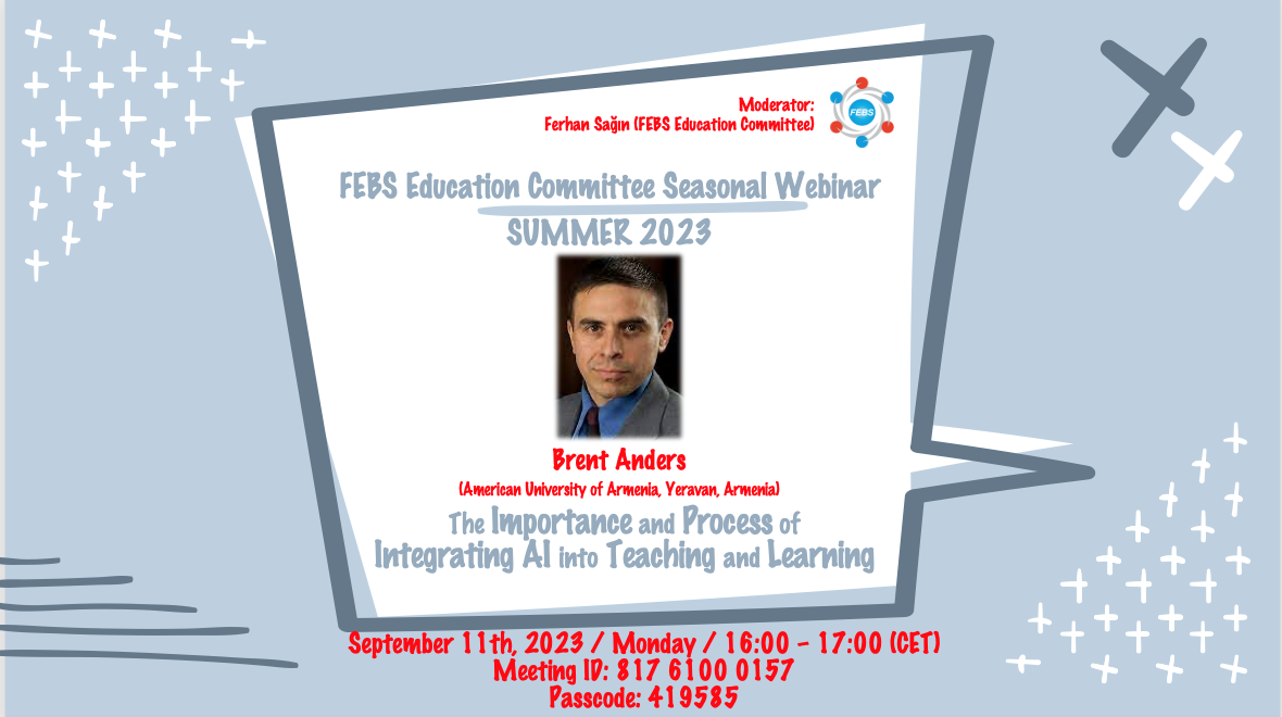 Poziv na webinar FEBS Education Committee-a: “Integrating AI into Teaching and Learning”